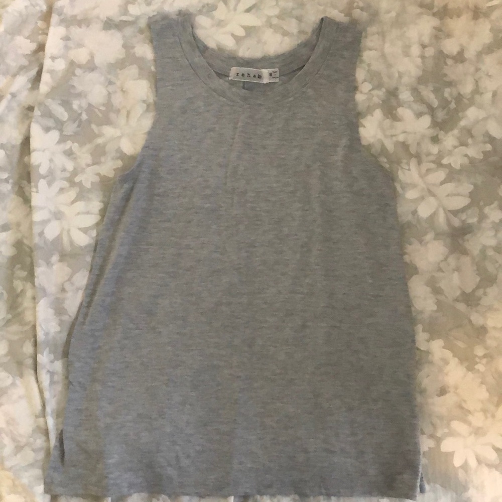 Rehab Cropped Back Tank Top size Small